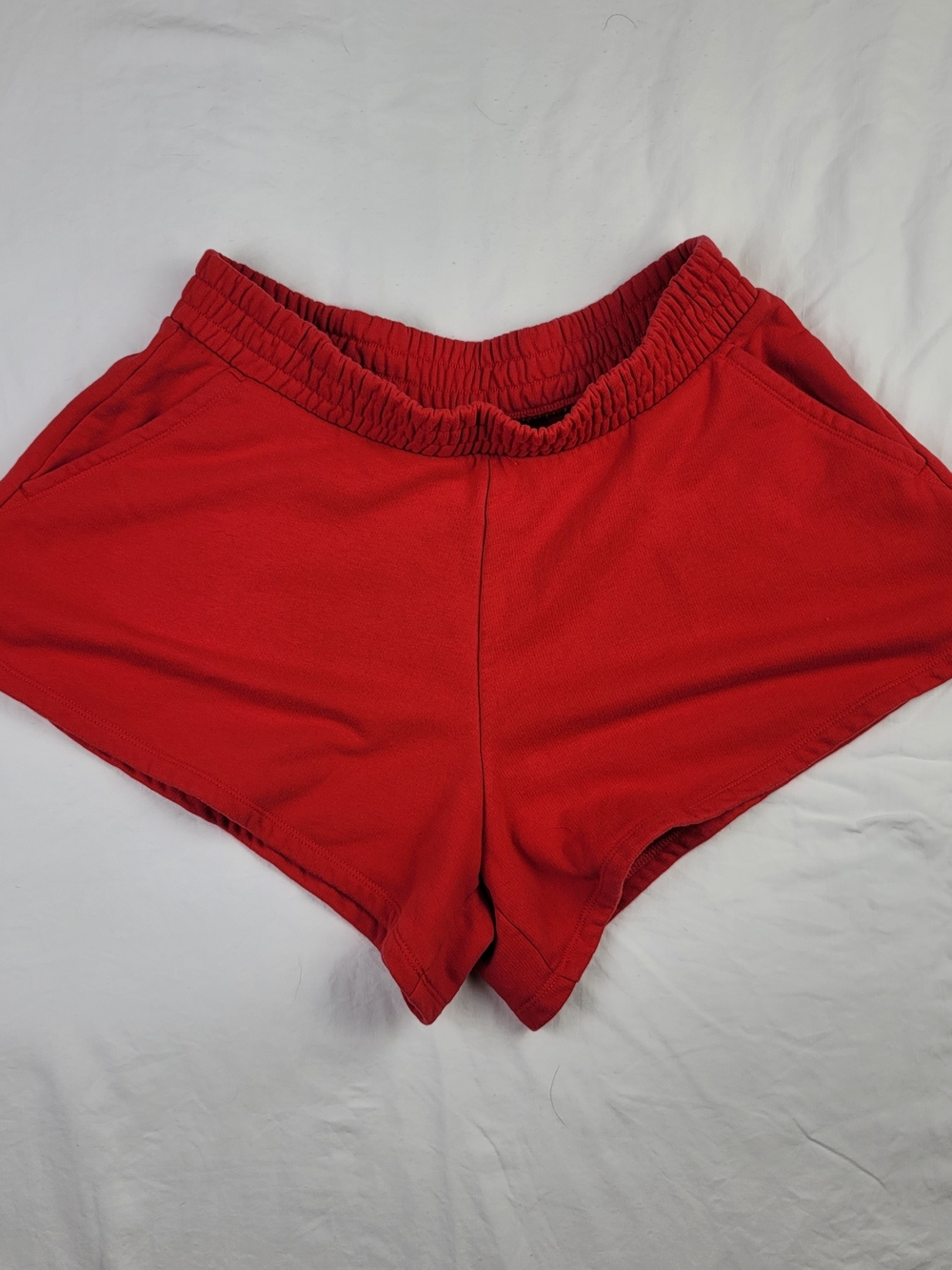 all in motion Women's Red Elastic-Waist Athletic Shorts